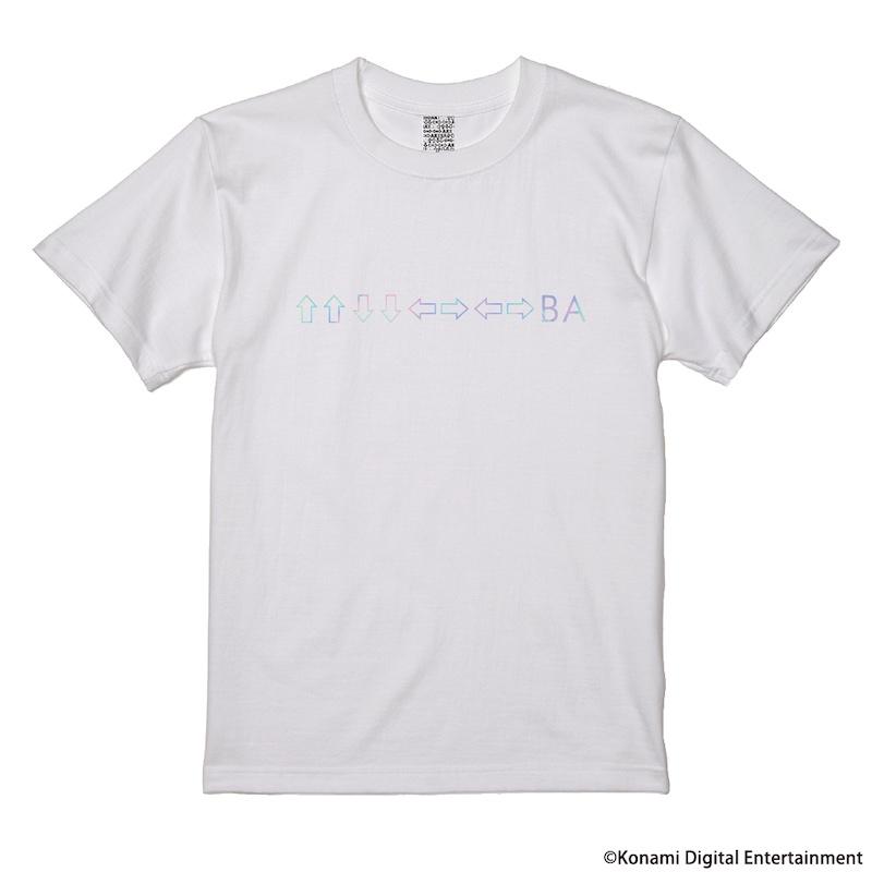 グラディウス ↑↑↓↓←→←→BA Tシャツ 白