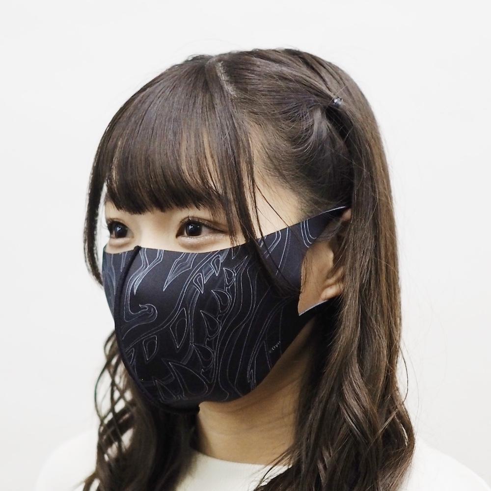 ダイナミックキャラクター マスク 接触冷感・抗菌防臭 COOL MASK＜デビルマン　A　モノクロ＞